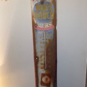 Vintage Mail Pouch Tobacco Wall Thermometer